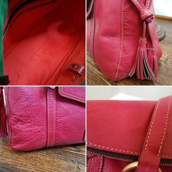 Dooney and Bourke Florentine the Smith Bag Red - Picture 6 of 11